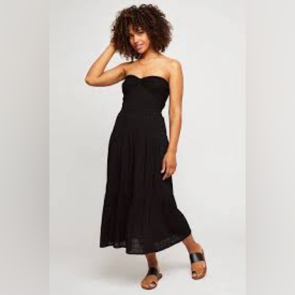 EUC Gentle Fawn Odessa Black Tiered Maxi Skirt. Size XL